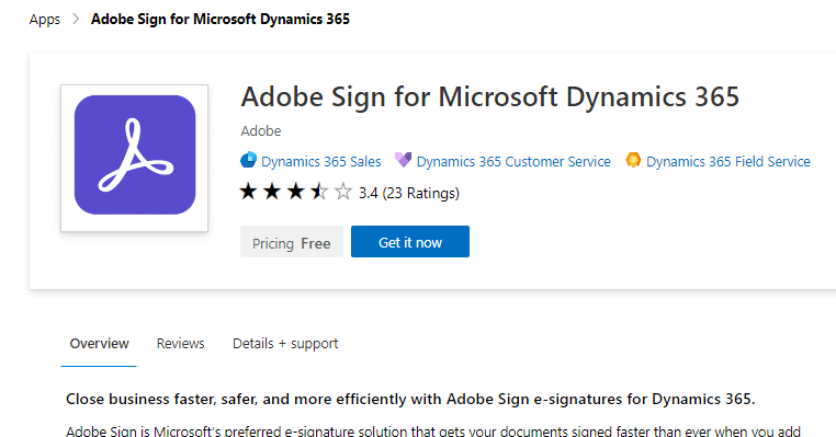 Adobe Sign for Microsoft Dynamics CRM
