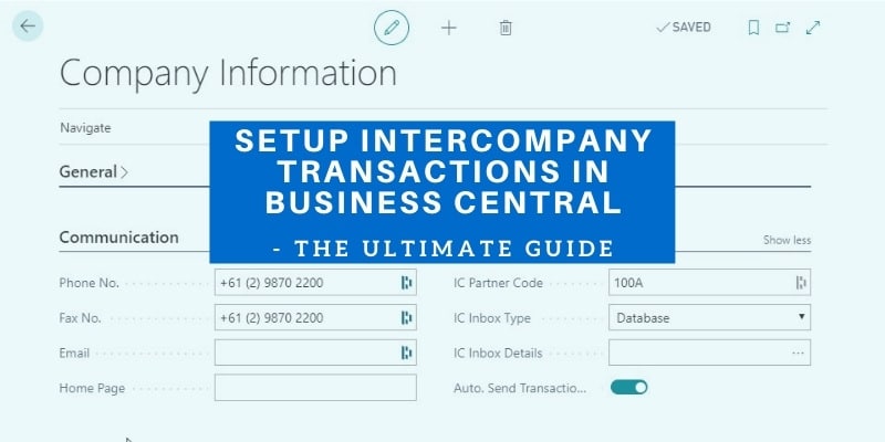 Setup Intercompany Transactions in Business Central