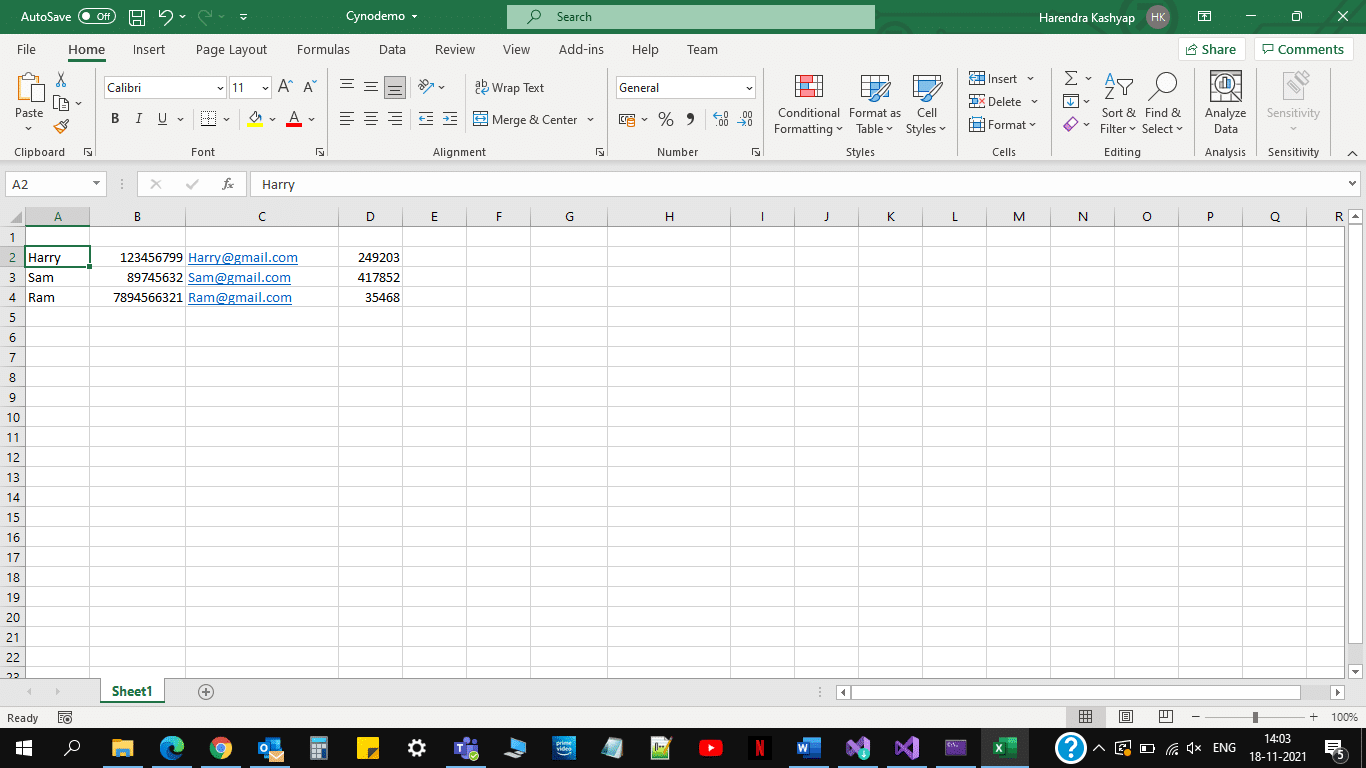 Extract any type of data from excel sheet using Azure function - Cynoteck