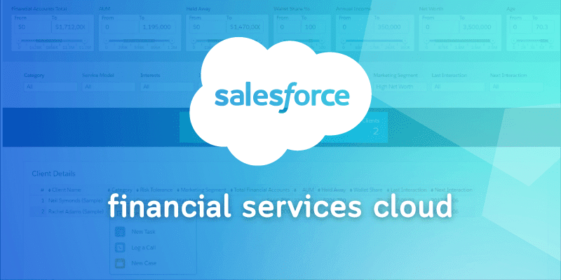 nuage de services financiers Salesforce